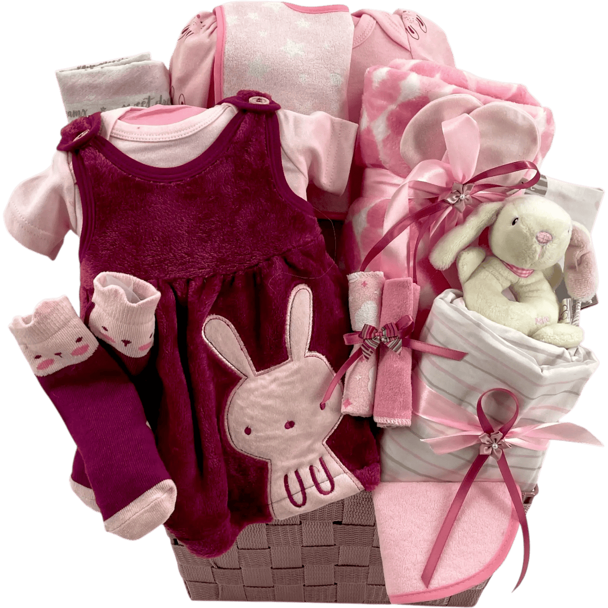 Blush and Berry Dreams Baby Girl Gift Basket