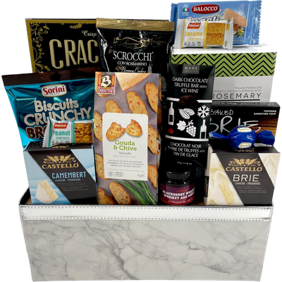 Brie & Blackberry Gourmet Indulgence Basket - Glitter Baskets -Gift Baskets