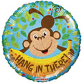 Cheerful Monkey Hang in There Balloon 9 Inch Mylar