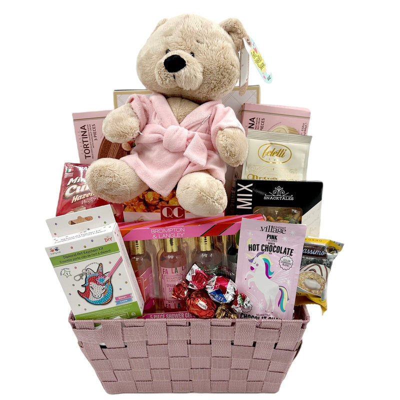 Cheerful Recovery: Kid's Delight Get Well Basket - Glitter Baskets - get well gifts for kids