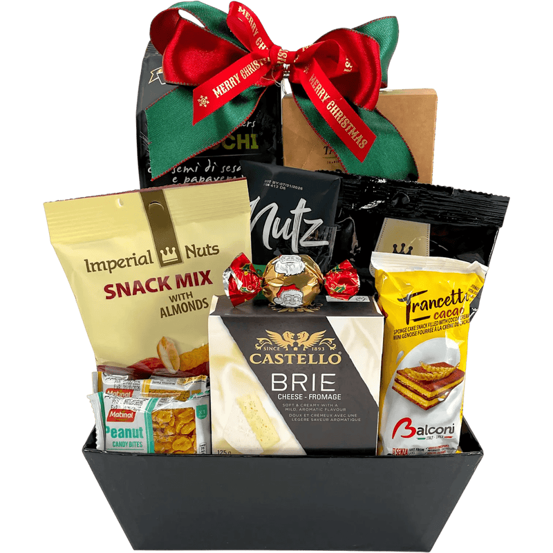 Cheese and Nut Deluxe - Glitter Baskets - Christmas Baskets