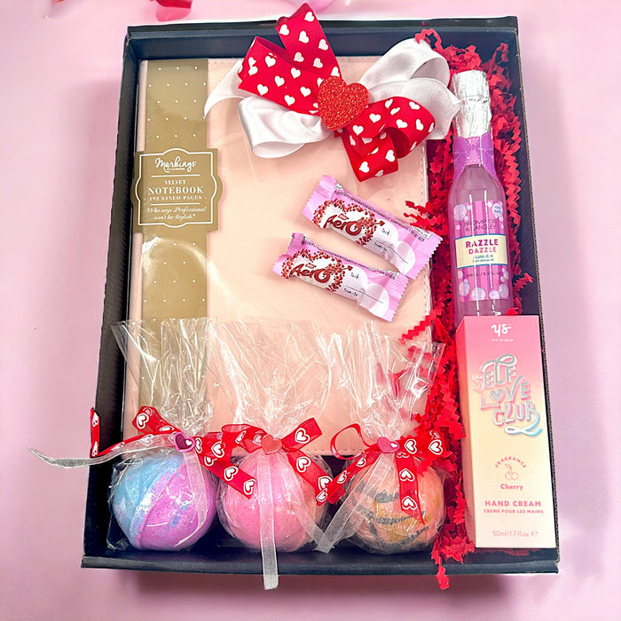 Cherish Amour: Luxury Valentine's Day Box - Glitter Baskets - valentine's gift baskets