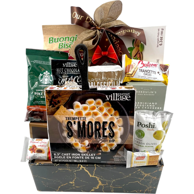 Chocolate and Cookie Delight - Glitter Baskets -Sympathy Gift Baskets