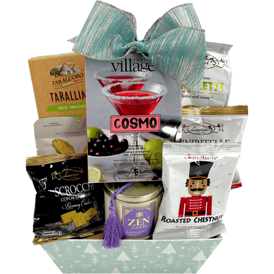 Christmas Delightful Treats Vegan Gift Basket - Glitter Baskets - Christmas Baskets