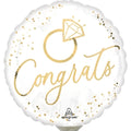 Congrats Balloon with Ring Design 9 Inch Mylar