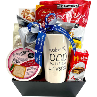 Coolest DAD in the Universe - Glitter Baskets - Fathers Day Gift Baskets