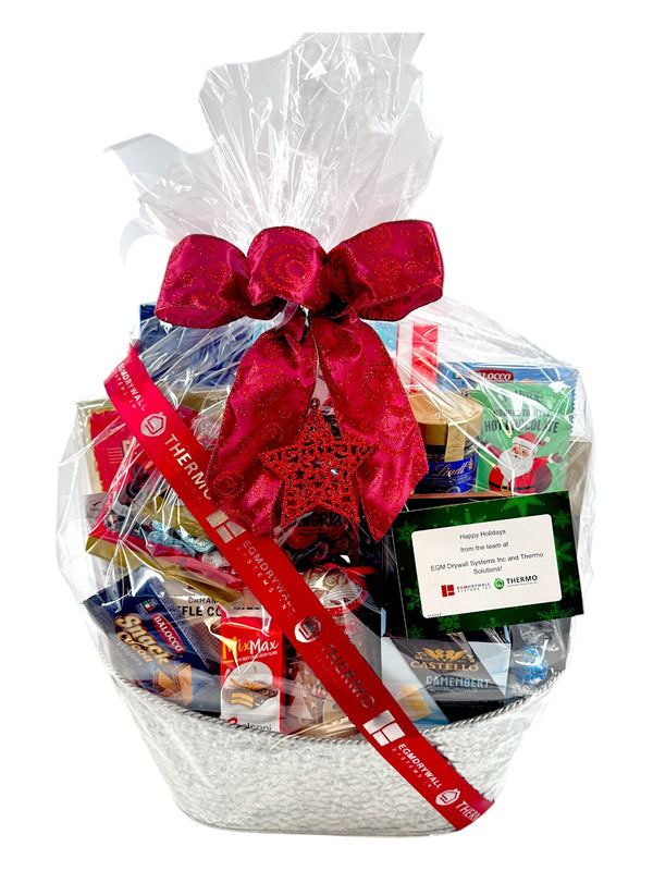 Corporate Branded Gift Baskets – FREE Custom Logo & Branding - with Min Order of $2000 - Glitter Baskets - 