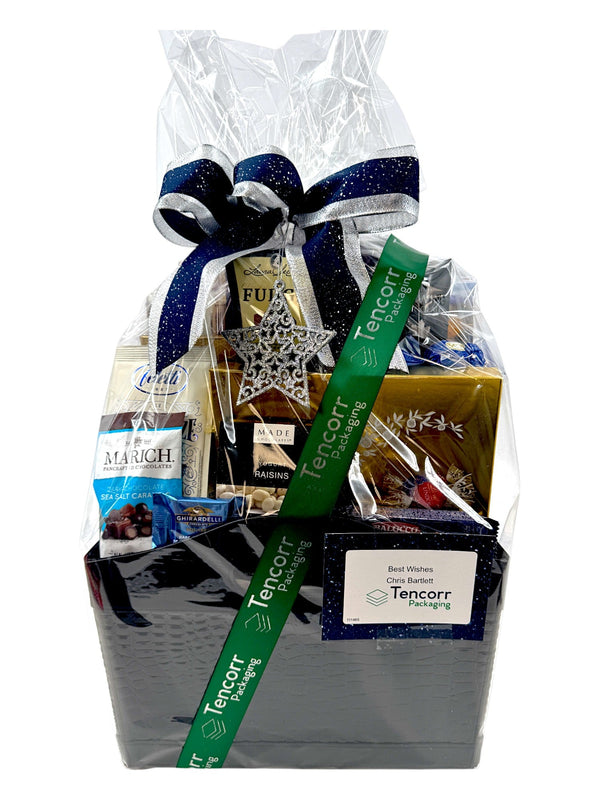 Corporate Branded Gift Baskets – FREE Custom Logo & Branding - with Min Order of $2000 - Glitter Baskets - 