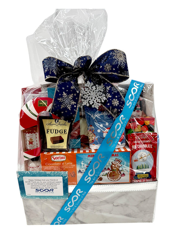 Corporate Branded Gift Baskets – FREE Custom Logo & Branding - with Min Order of $2000 - Glitter Baskets - 