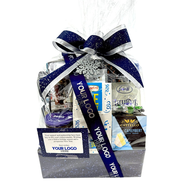 Corporate Branded Gift Baskets – FREE Custom Logo & Branding - with Min Order of $2000 - Glitter Baskets - 
