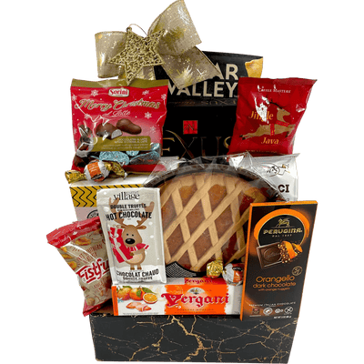 Corporate Holiday Treat Gift Basket - Luxurious Christmas Basket - Glitter Baskets - Christmas Baskets