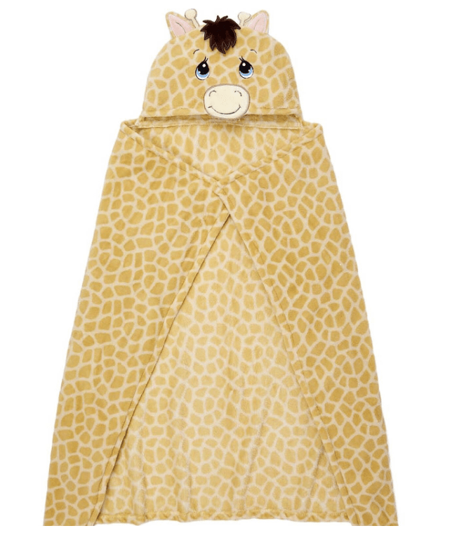 Cozy Giraffe Hooded Blanket – Soft Comfort for Your Little One - Glitter Baskets - Personalized Baby Gifts