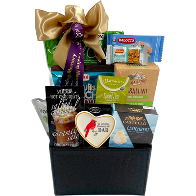 Dad a Treasured Memory - Glitter Baskets -Sympathy Gift Baskets