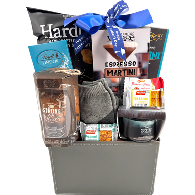Dad Deserves It Grooming Treats and Espresso Martini Collection - Glitter Baskets - Fathers Day Gift Baskets