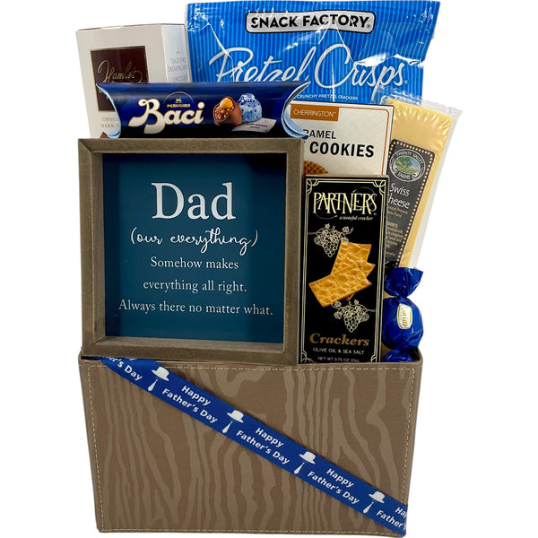 Dad (Our Everything) Gift Basket - Glitter Baskets - Fathers Day Gift Baskets