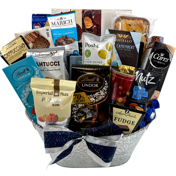 Decadent Delight Chocolate Gift Basket - Glitter Baskets - Chocolate Gift Baskets