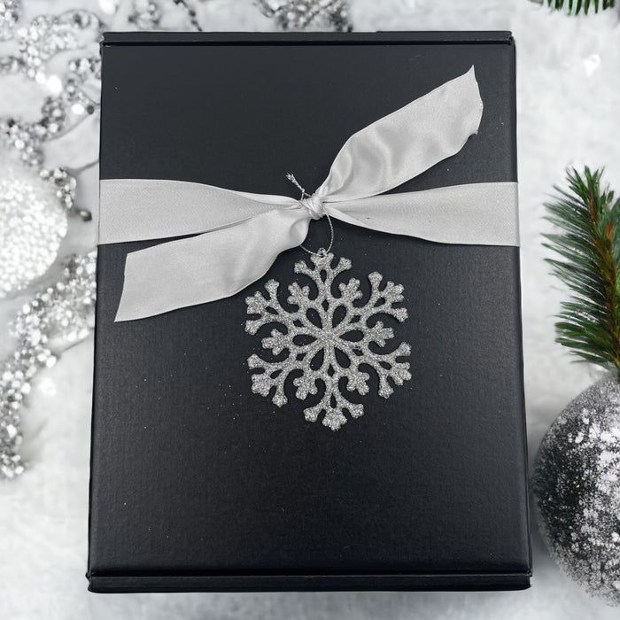 Cesta de queso y chocolate Winter Elegance: regalo corporativo de Navidad ideal