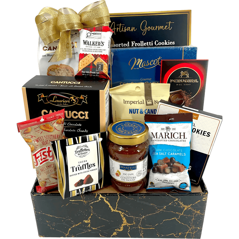 Delicious Coffee Sensation Kosher Basket - Glitter Baskets - Kosher Gift Baskets