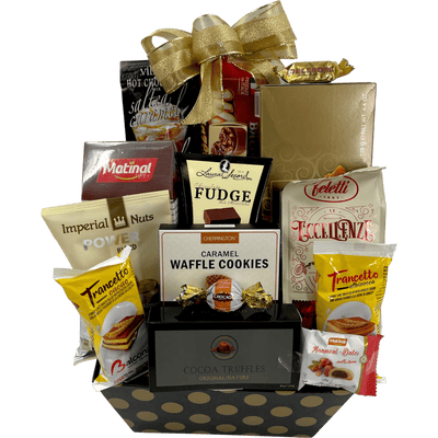 Divine Elegance Chocolate Gift Basket - Glitter Baskets - Gift Baskets