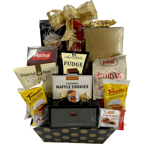 Divine Elegance Chocolate Gift Basket - Glitter Baskets - Gift Baskets
