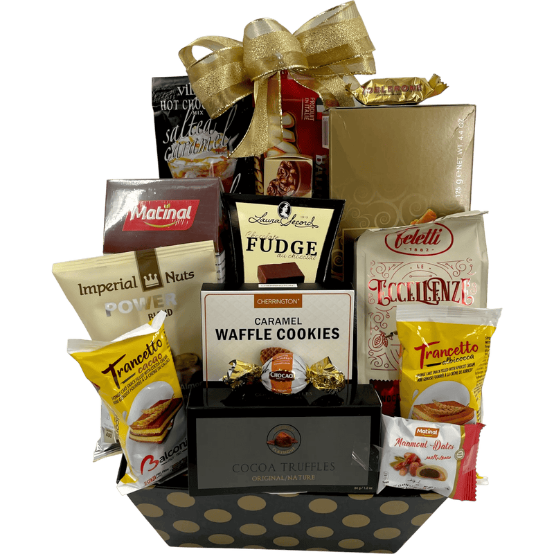Divine Elegance Chocolate Gift Basket - Glitter Baskets - Gift Baskets