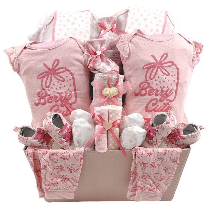 Double the Joy Girl - Glitter Baskets - Twins Gift Basket