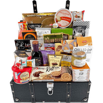 Elegantly Sensational: Gourmet Christmas Holiday Gift Basket with Italian Treats - Glitter Baskets - Christmas Baskets