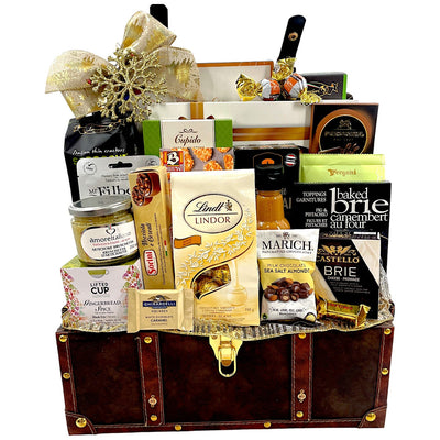 Elegantly Sensational: Gourmet Christmas Holiday Gift Basket with Italian Treats - Glitter Baskets - Christmas Baskets