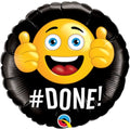 Emoji #DONE Balloon 9 Inch Mylar