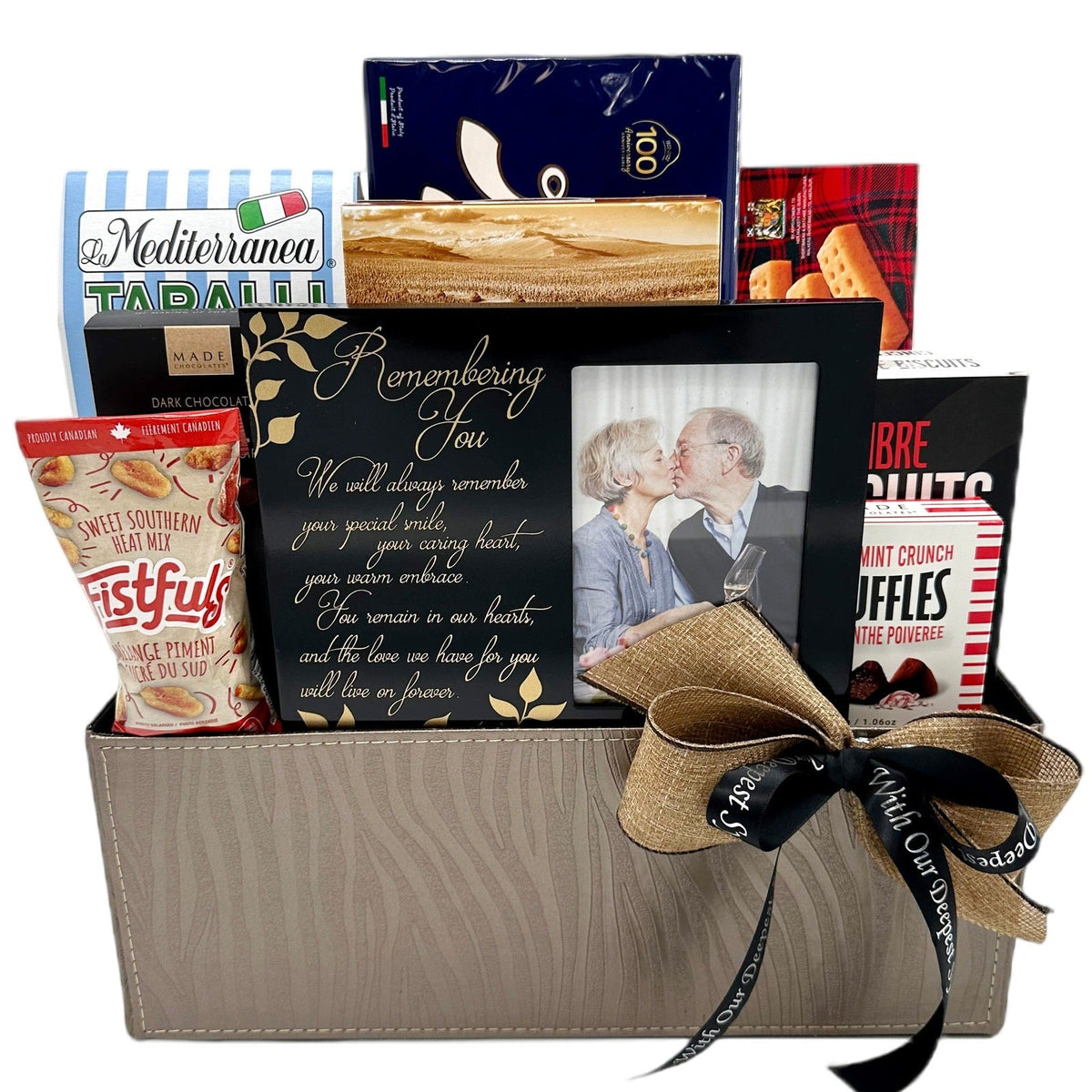 Enduring Love: Remembrance and Comfort Bereavement Basket - Glitter Baskets - Sympathy Gift Baskets