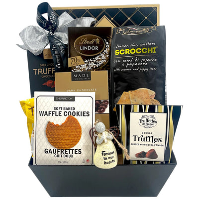 Eternal Remembrance Basket – Sympathy Gourmet Gift Basket of Comfort and Care - Glitter Baskets - Sympathy Gift Baskets