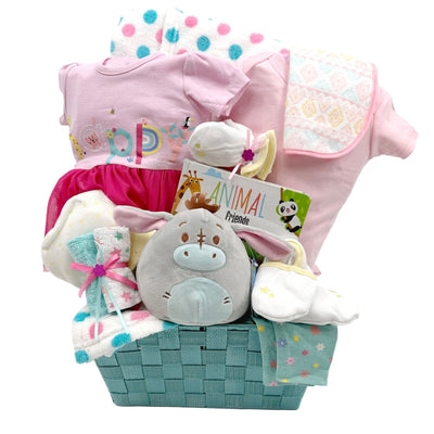 FairyTale Fiesta: Baby's Colorful Wonderland Gift Basket - Glitter Baskets - Baby Girl Gift Basket