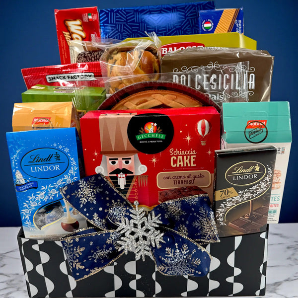 Festive Celebration Gourmet Gift Basket - Glitter Baskets - Christmas Baskets