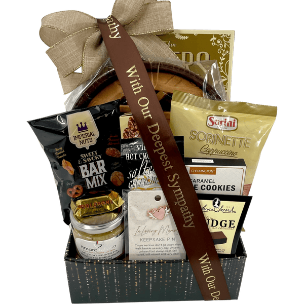 Forever in our Hearts Sympathy Basket - Glitter Baskets - Sympathy Gift Baskets