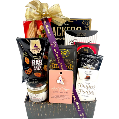 Forever in our Hearts Sympathy Basket - Glitter Baskets -Sympathy Gift Baskets