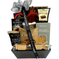 Golden Embrace: Gourmet Chocolate Sympathy Basket