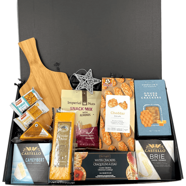 Gourmet Cheese Connoisseur Luxury Cheese Lovers Gift Box - Glitter Baskets - Christmas Baskets