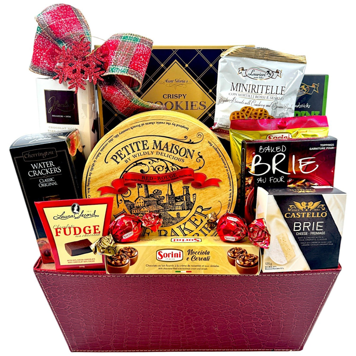 Gourmet Extravagance Gift Basket - Glitter Baskets - Christmas Baskets