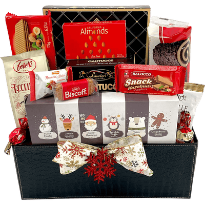 Gourmet Hot Chocolate & Cookie Gift Basket – Ultimate Holiday Collection - Glitter Baskets - Christmas Baskets