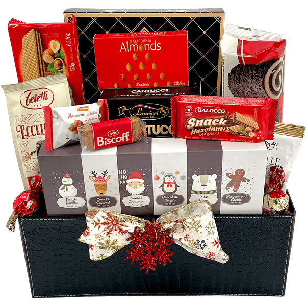 Gourmet Hot Chocolate & Cookie Gift Basket – Ultimate Holiday Collection - Glitter Baskets - Christmas Baskets