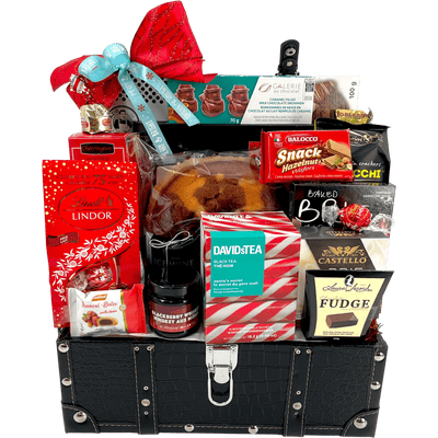 Gourmet Sharing Party Cheese Chocolate and Snack Gift Basket - Glitter Baskets - Christmas Baskets