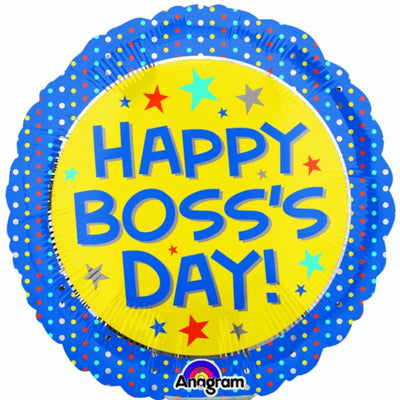 Happy Boss’s Day Balloon 9 Inch Mylar - Glitter Baskets - 