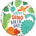 Happy Dino Birthday Balloon 9 Inch Mylar