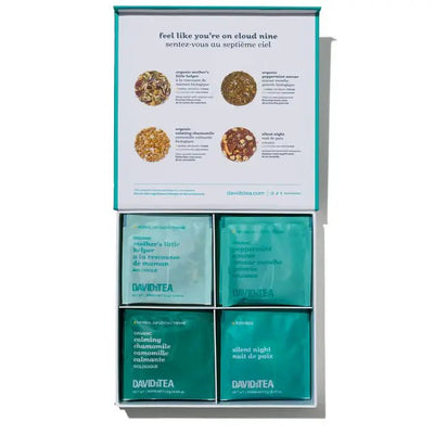 Holiday Calm and Comfort Tea Gift Box - Glitter Baskets - Christmas Baskets