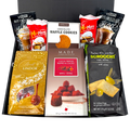 Cesta de delicias gourmet y festivas: una extravagancia de chocolate y salado