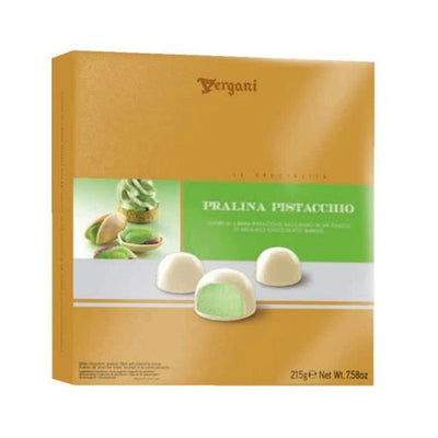 Italian Verganni White Chocolates With Pistachio Cream - Glitter Baskets - 