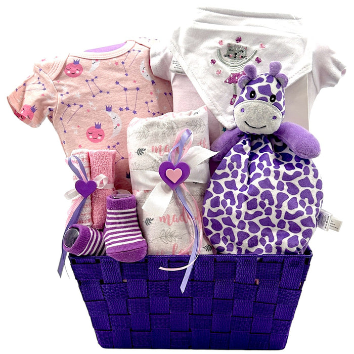 It's a Girl New Arrival - Glitter Baskets - Baby Girl Gift Basket