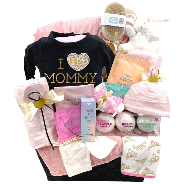 Just Mommy and Me - Glitter Baskets - Baby Girl Gift Basket