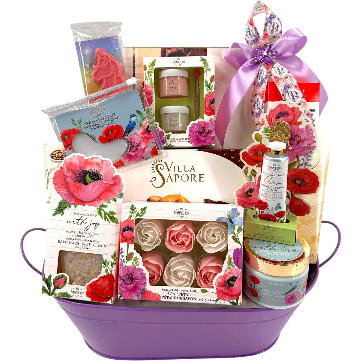Coffret cadeau spa de luxe à la lavande - Cadeau détente et soins personnels