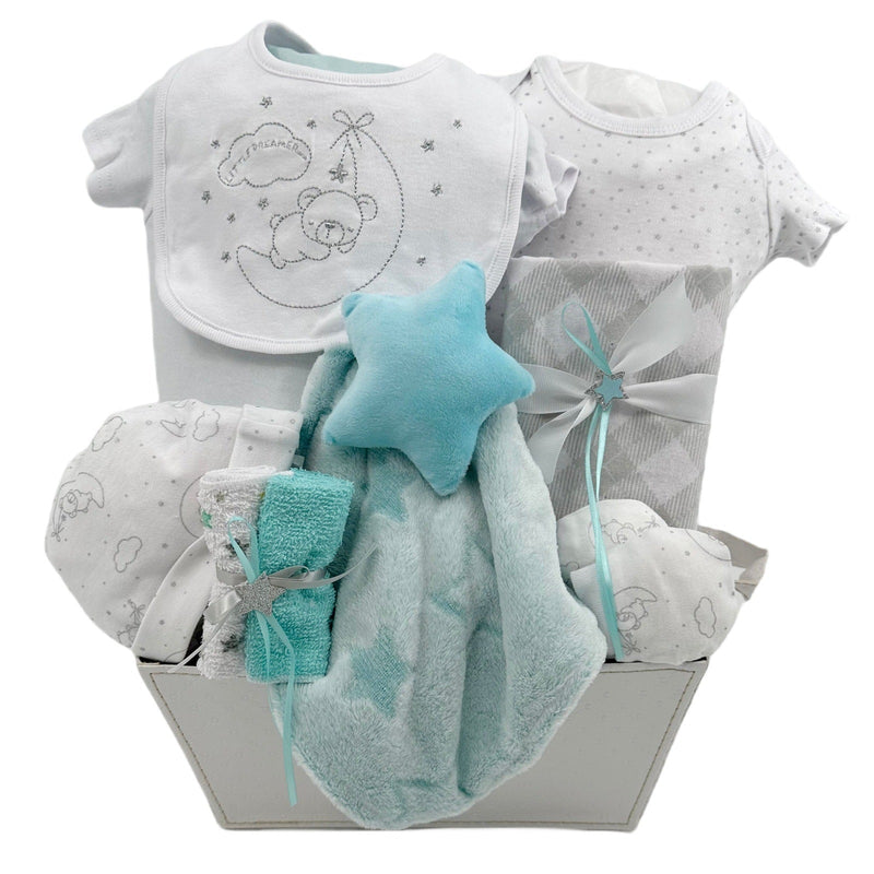 Lil Star Baby Arrival - Glitter Baskets - Gender Neutral Baby Gift Basket